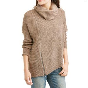 Faded Glory Side Zip Cowl Neck Poncho Sweater NWOT